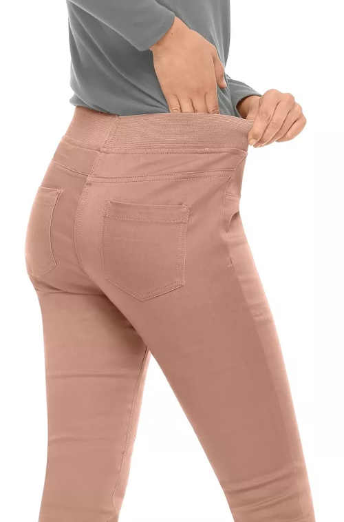 Legínové džínsy s pružným pásom pre silnejšie postavu