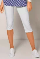 Jednofarebné dámske letné korzárske nohavice